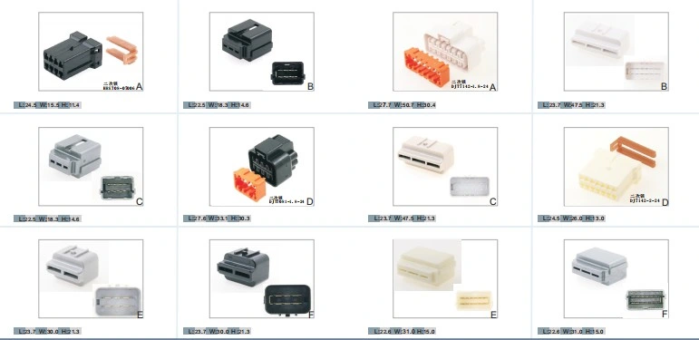 1.5 Series Car Waterproof Connectors AMP Male and Female Plug 1 2 3 4 5 6 Pin Holes Housing Terminals Automotive Connector