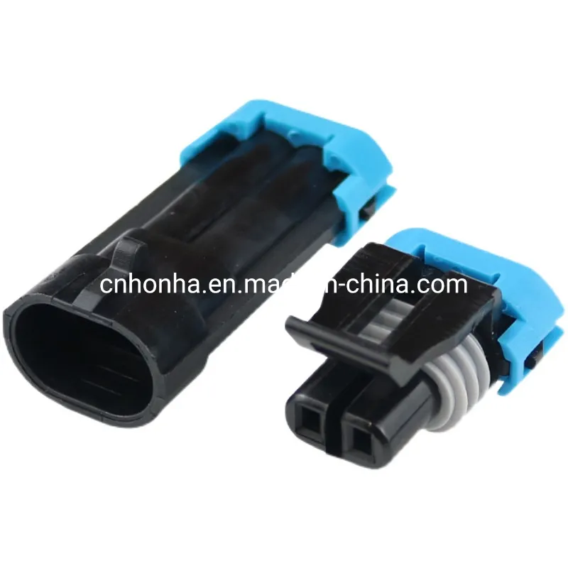 Conector impermeable automotriz Delphi de 2 pines, enchufe macho hembra para Sensor de temperatura 12052641 12162000